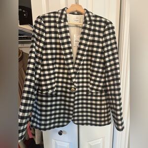 J. Crew blazer Brand New with tags. White and black